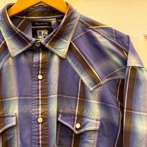 Resistol RU University Fit Pearl Snap Western Shirt XXL 2XL